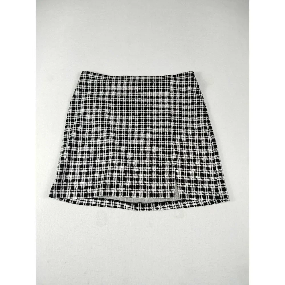 Divided By H&M Skirt Woman's Medium‎ Black Checkered Punk Rock Grunge Y2K Rocker